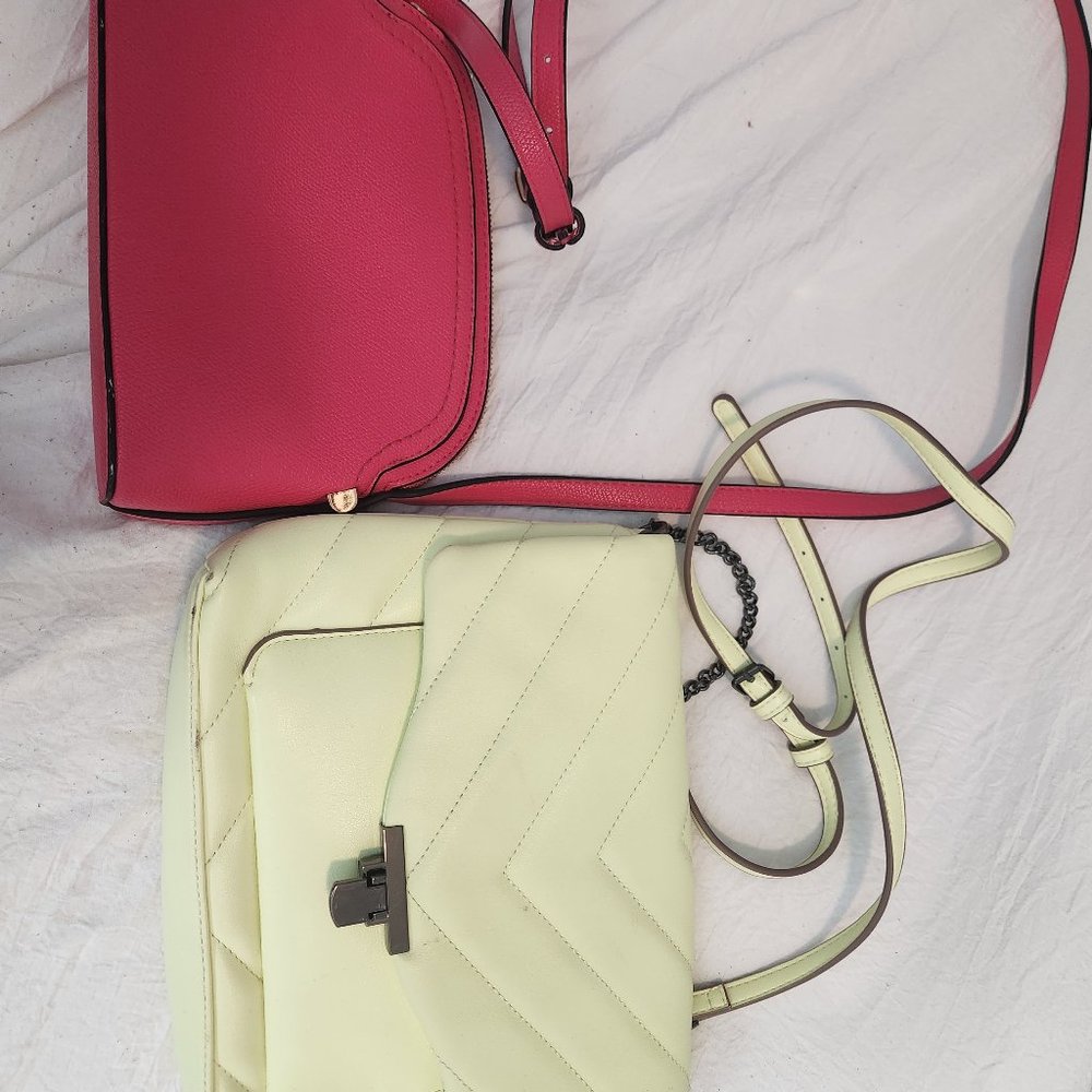 Bright Pink & Yellow Crossbody Purses